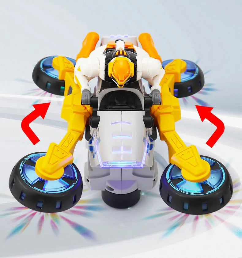 Rotating Stunt Motorcycle Toy